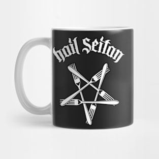 Hail Seitan - Go vegan No.1.2 (white) Mug